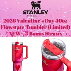 Stanley - 2026 Valentine’s Day 40oz Flowstate Tumbler (Limited) NEW + Bonus